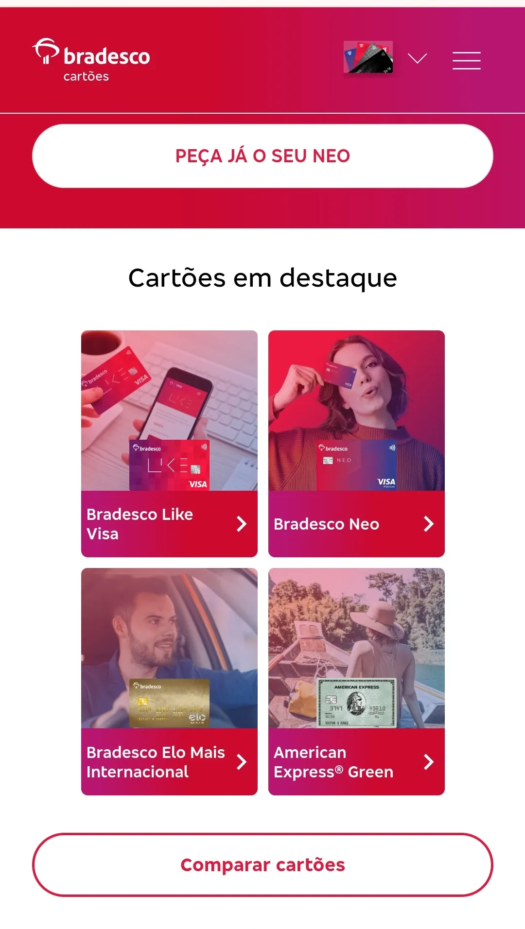 Cartes De Crdito Bradesco Neo Com Anuidade Grtis